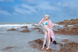 二佐Nisa《碧蓝可畏泳装》主题写真：27张全套美图