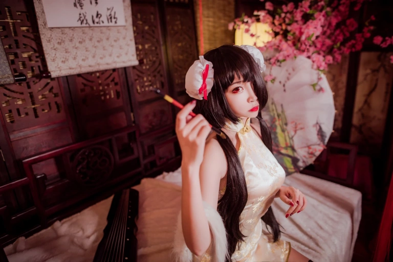 二佐Nisa《狂三旗袍》主题写真：31张全套美图