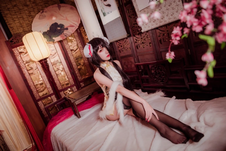 二佐Nisa《狂三旗袍》主题写真：31张全套美图