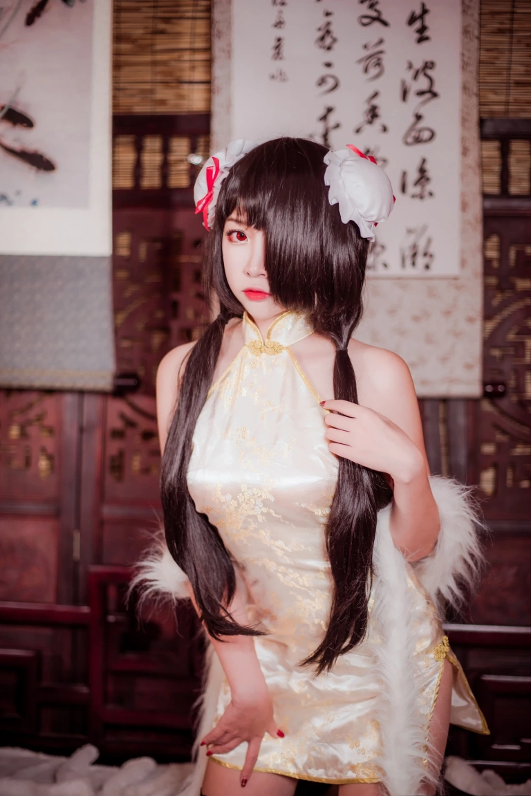 二佐Nisa《狂三旗袍》主题写真：31张全套美图
