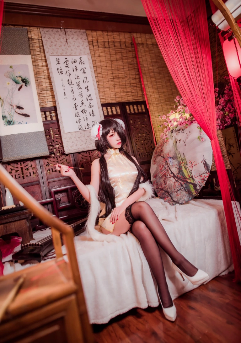 二佐Nisa《狂三旗袍》主题写真：31张全套美图