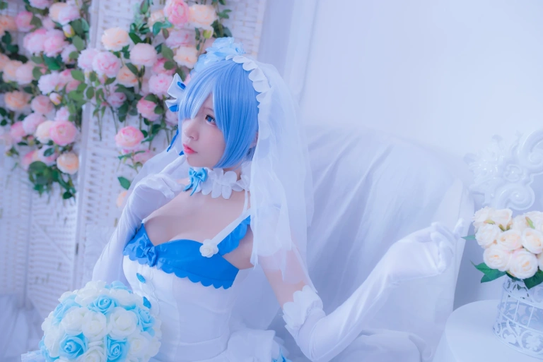 二佐Nisa《蕾姆2号本 蕾姆花嫁》主题写真：33张全套美图