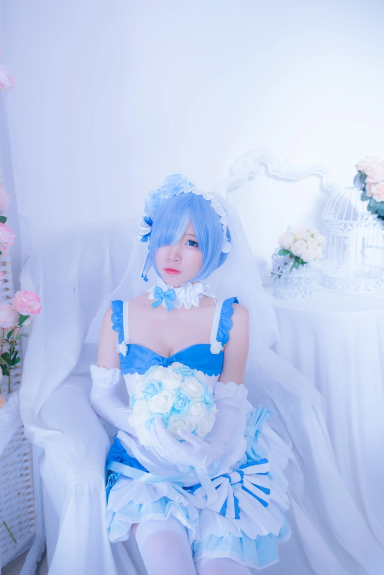 二佐Nisa《蕾姆2号本 蕾姆花嫁》主题写真：33张全套美图