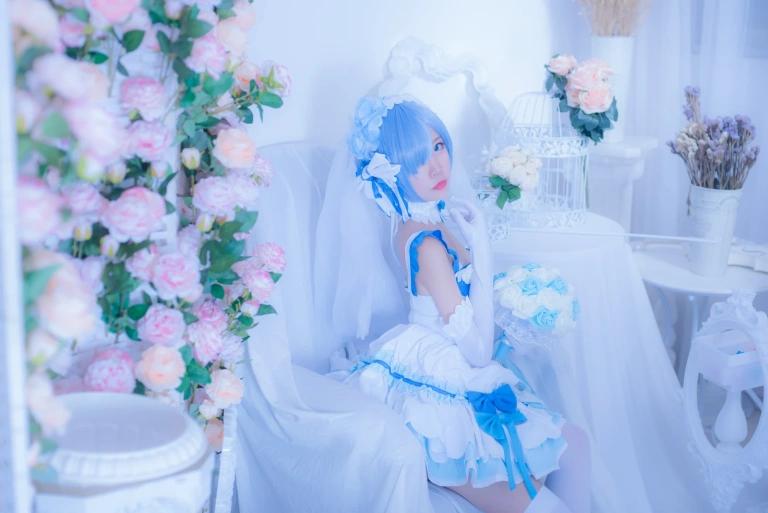 二佐Nisa《蕾姆2号本 蕾姆花嫁》主题写真：33张全套美图