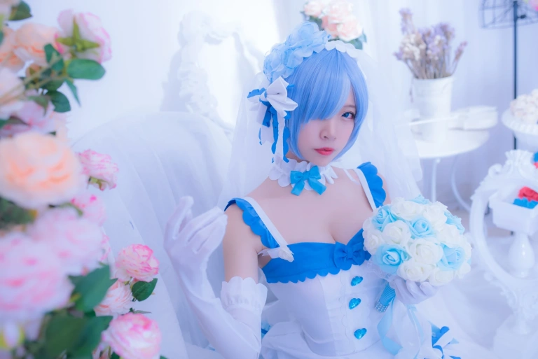 二佐Nisa《蕾姆2号本 蕾姆花嫁》主题写真：33张全套美图