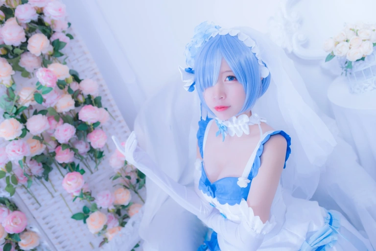 二佐Nisa《蕾姆2号本 蕾姆花嫁》主题写真：33张全套美图