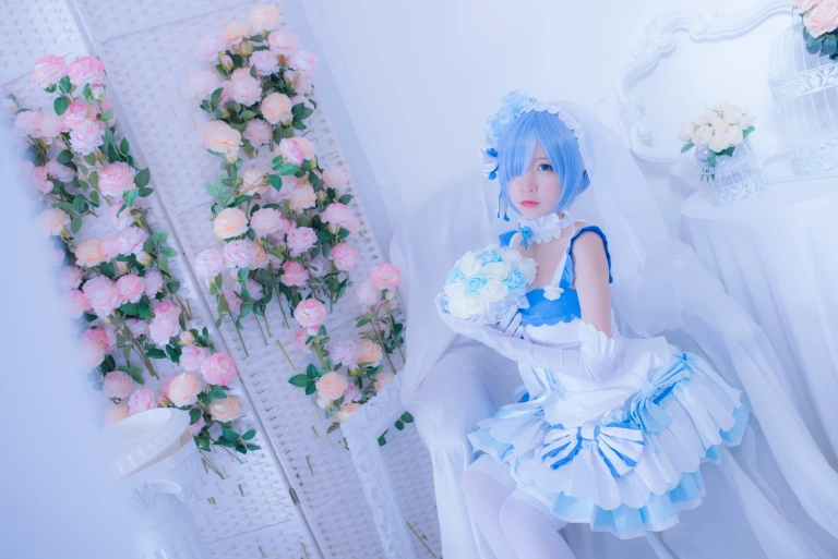 二佐Nisa《蕾姆2号本 蕾姆花嫁》主题写真：33张全套美图