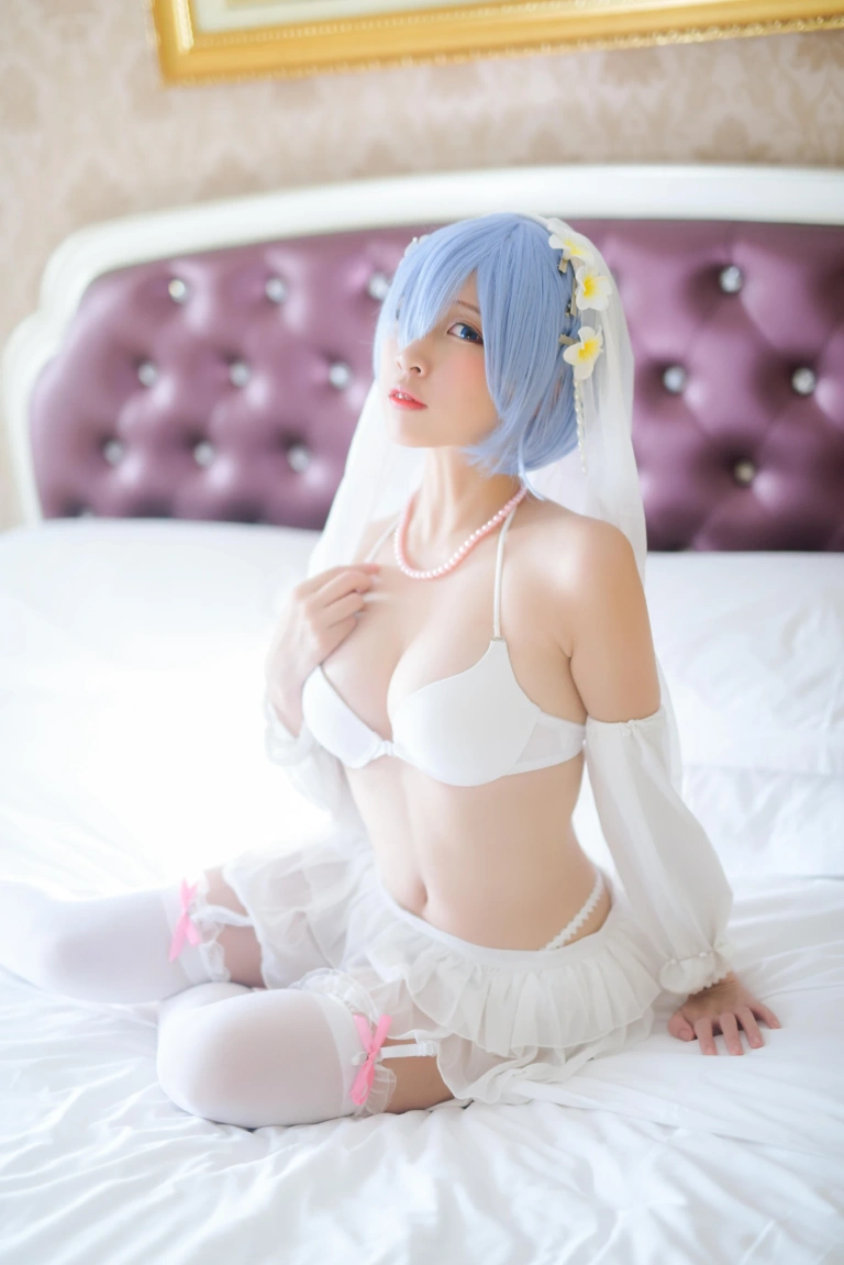二佐Nisa《蕾姆2号本 蕾姆婚纱》主题写真：35张全套美图