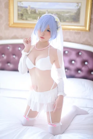二佐Nisa《蕾姆2号本 蕾姆婚纱》主题写真：35张全套美图