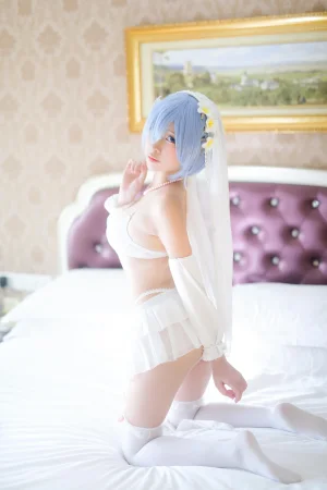 二佐Nisa《蕾姆2号本 蕾姆婚纱》主题写真：35张全套美图
