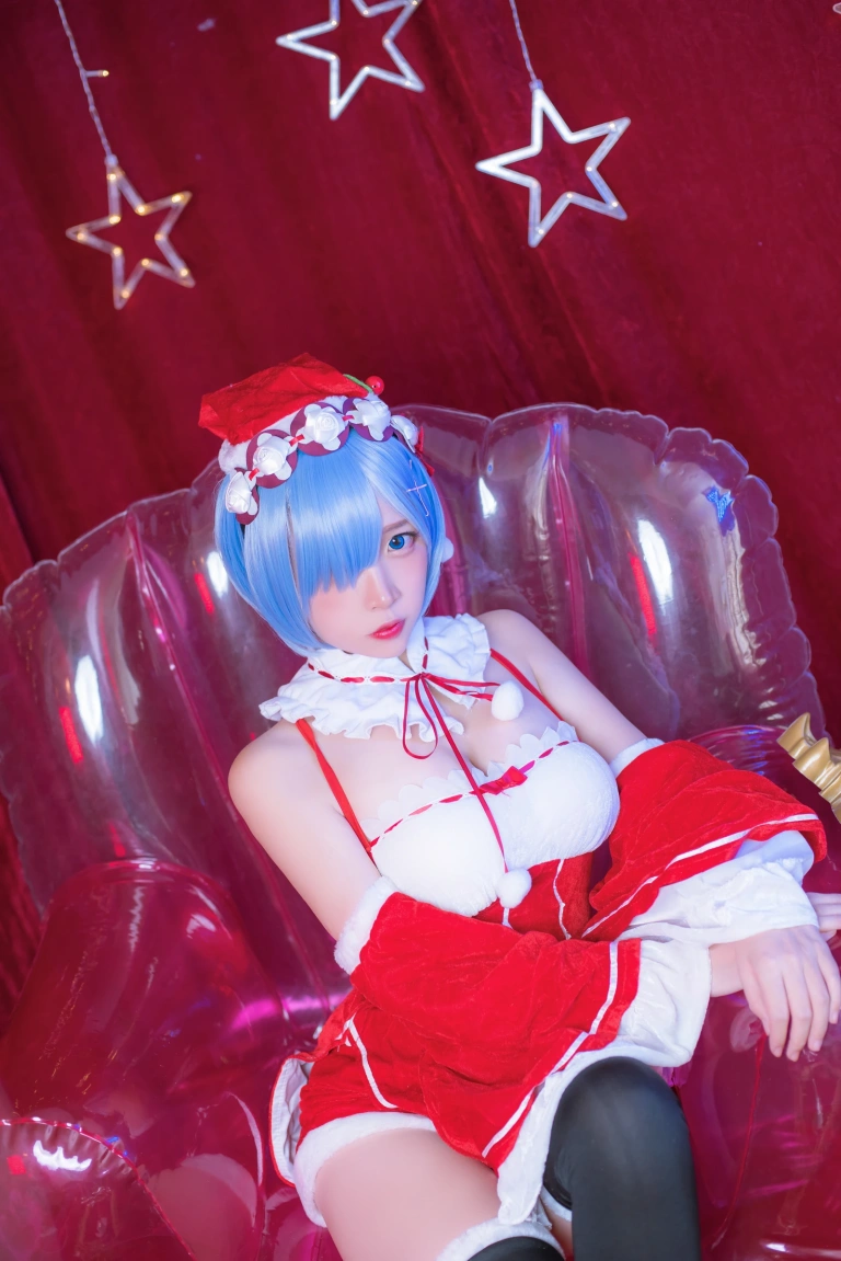 二佐Nisa《蕾姆2号本 蕾姆圣诞》主题写真：46张全套美图