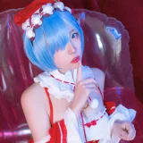 二佐Nisa《蕾姆2号本 蕾姆圣诞》主题写真：46张全套美图