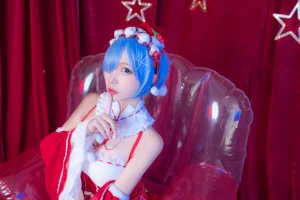 二佐Nisa《蕾姆2号本 蕾姆圣诞》主题写真：46张全套美图