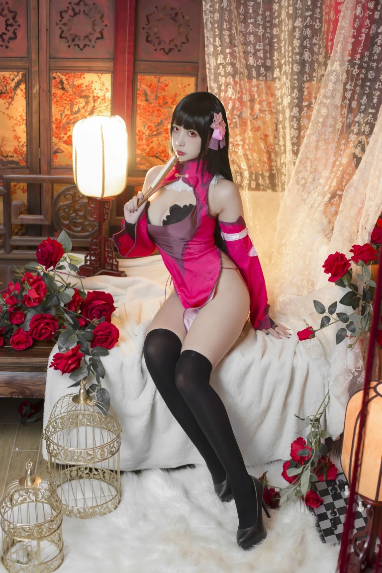 二佐Nisa《梦子旗袍》主题写真：28张全套美图