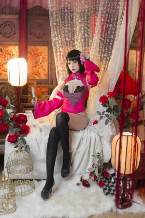 二佐Nisa《梦子旗袍》主题写真：28张全套美图