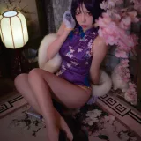 二佐Nisa《旗袍本 Fate奶光旗袍》主题写真：20张全套美图