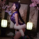 二佐Nisa《旗袍本 Fate奶光旗袍》主题写真：20张全套美图