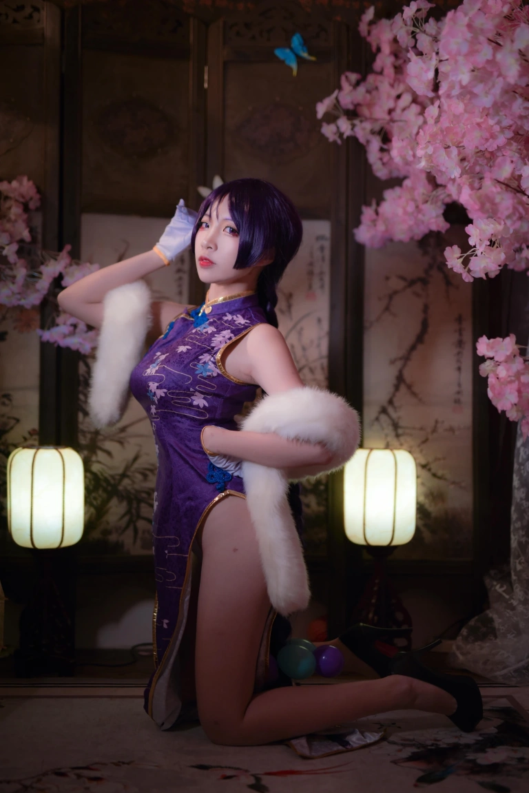 二佐Nisa《旗袍本 Fate奶光旗袍》主题写真：20张全套美图