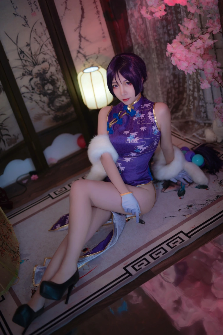 二佐Nisa《旗袍本 Fate奶光旗袍》主题写真：20张全套美图