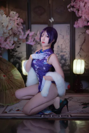 二佐Nisa《旗袍本 Fate奶光旗袍》主题写真：20张全套美图