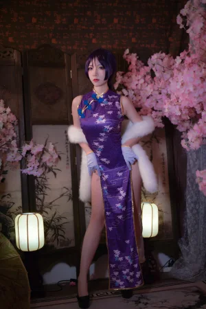 二佐Nisa《旗袍本 Fate奶光旗袍》主题写真：20张全套美图