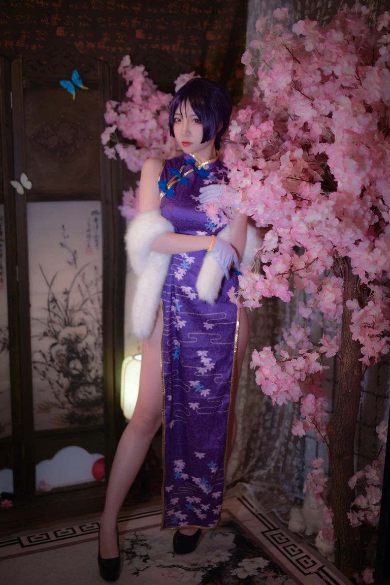 二佐Nisa《旗袍本 Fate奶光旗袍》主题写真：20张全套美图