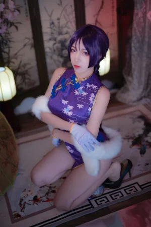 二佐Nisa《旗袍本 Fate奶光旗袍》主题写真：20张全套美图