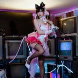 二佐Nisa《犬之眷 碧蓝爱宕打歌服》主题写真：14张全套美图