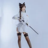 二佐Nisa《犬之眷 碧蓝爱宕军装》主题写真：15张全套美图