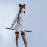 二佐Nisa《犬之眷 碧蓝爱宕军装》主题写真：15张全套美图
