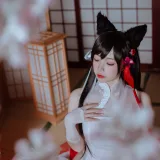 二佐Nisa《犬之眷 碧蓝爱宕旗袍》主题写真：18张全套美图