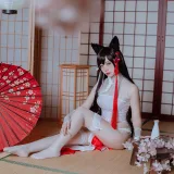 二佐Nisa《犬之眷 碧蓝爱宕旗袍》主题写真：18张全套美图
