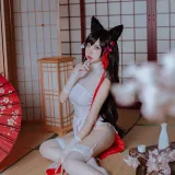 二佐Nisa《犬之眷 碧蓝爱宕旗袍》主题写真：18张全套美图
