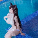 二佐Nisa《犬之眷 碧蓝爱宕泳装》主题写真：18张全套美图