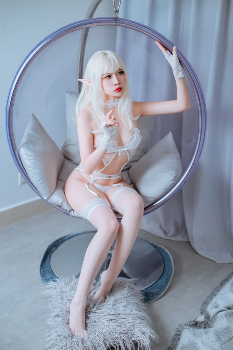 二佐Nisa《私房白精灵》主题写真：31张全套美图
