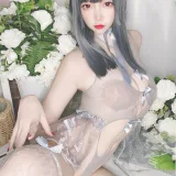 二佐Nisa《私房自拍蓝色网状比基尼》主题写真：38张全套美图