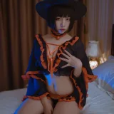 二佐Nisa《万圣节女巫 – 兔玩映画》主题写真：39张全套美图