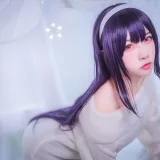 二佐Nisa《霞之丘诗羽学姐毛衣》主题写真：47张全套美图