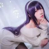 二佐Nisa《霞之丘诗羽学姐毛衣》主题写真：47张全套美图