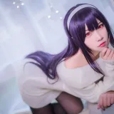 二佐Nisa《霞之丘诗羽学姐毛衣》主题写真：47张全套美图
