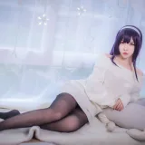 二佐Nisa《霞之丘诗羽学姐毛衣》主题写真：47张全套美图