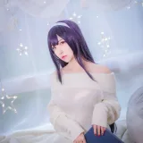 二佐Nisa《霞之丘诗羽学姐毛衣》主题写真：47张全套美图
