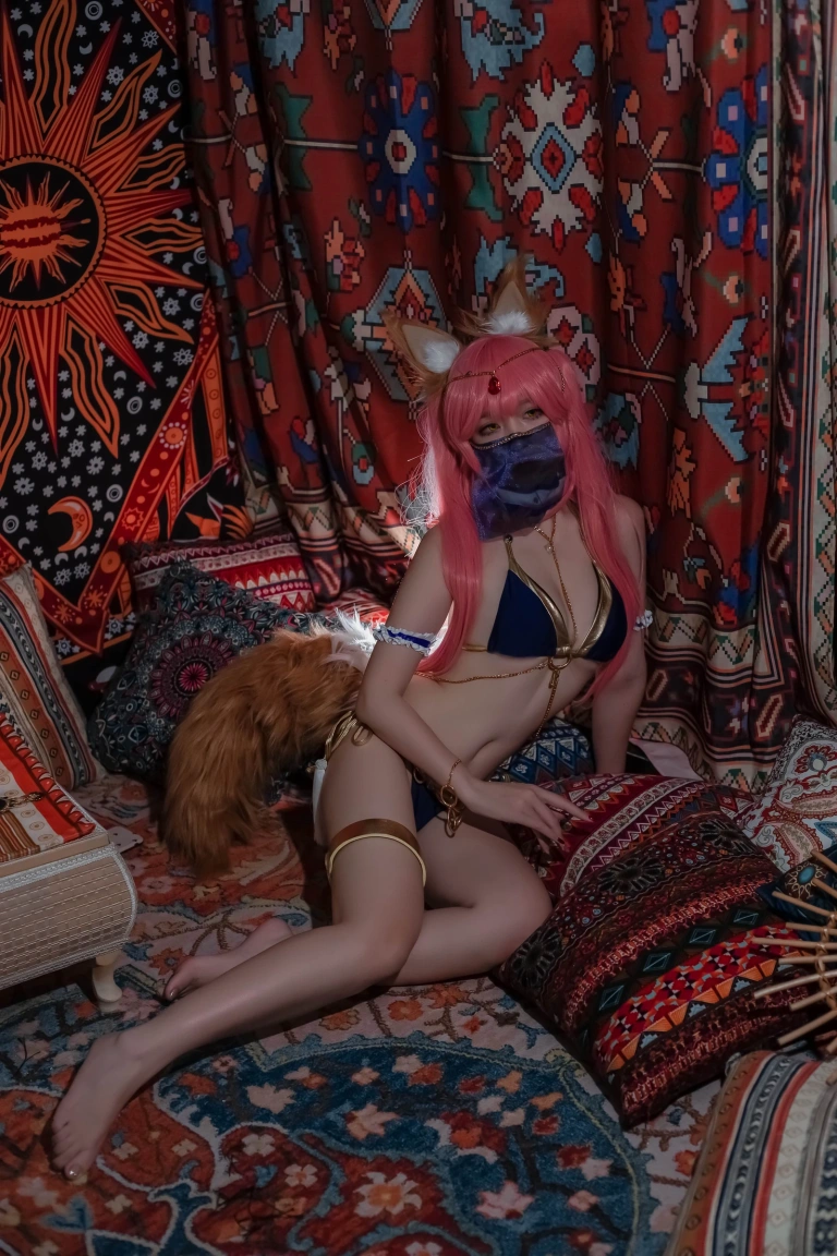 二佐Nisa《玉藻前舞娘》主题写真：22张全套美图