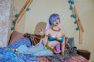 二佐Nisa《蕾姆舞娘》主题写真：9张全套美图