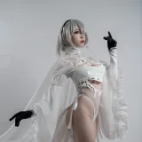 二佐Nisa《2b同人花嫁》主题写真：26张全套美图