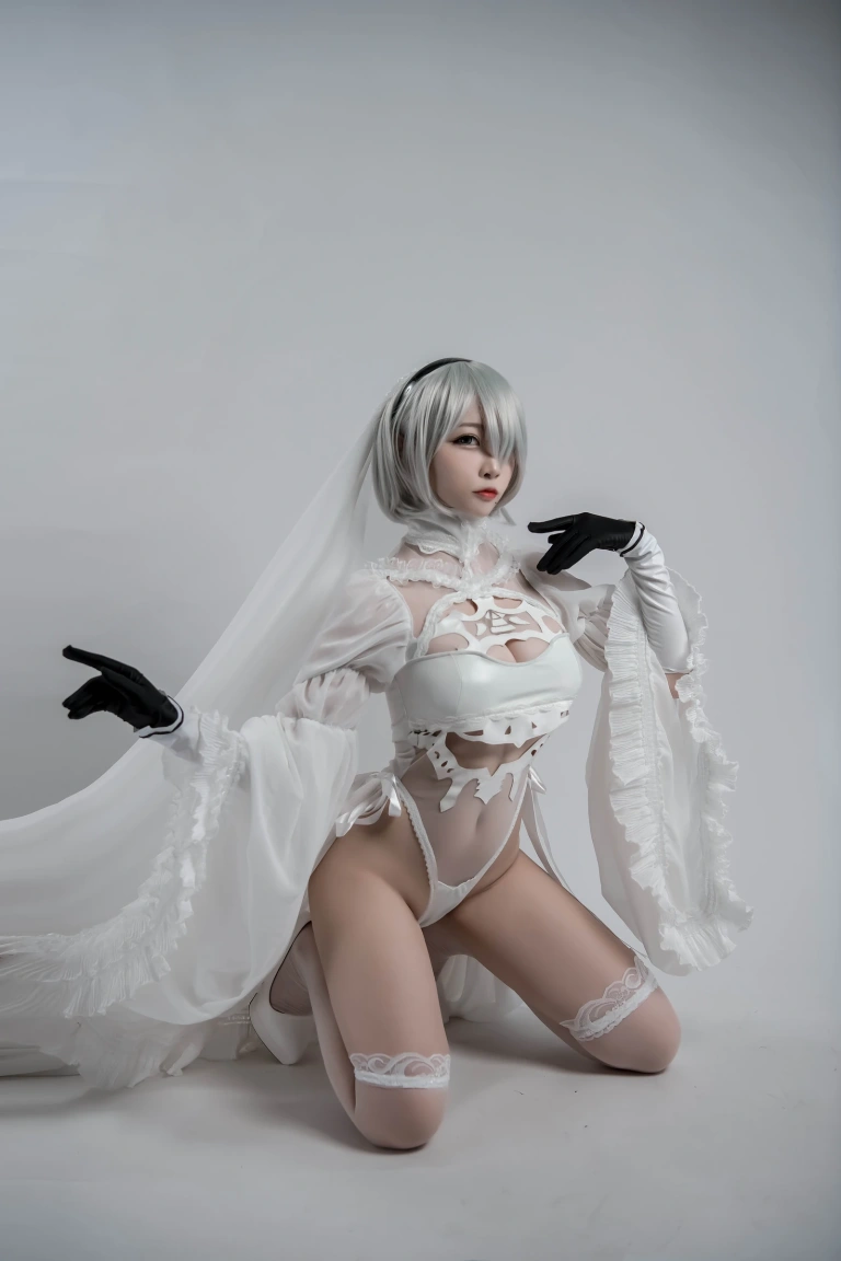 二佐Nisa《2b同人花嫁》主题写真：26张全套美图