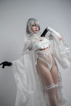 二佐Nisa《2b同人花嫁》主题写真：26张全套美图