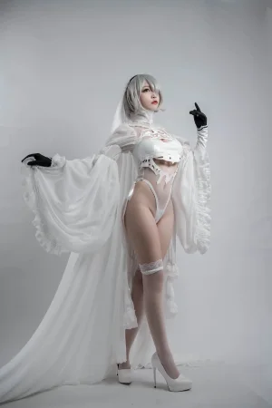 二佐Nisa《2b同人花嫁》主题写真：26张全套美图