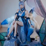 二佐Nisa《2020.12月铁粉福利 碧蓝信浓礼服》主题写真：12张全套美图