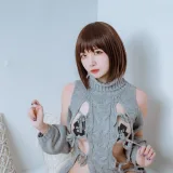 二佐Nisa《私房洞洞毛衣》主题写真：66张全套美图，含2个视频